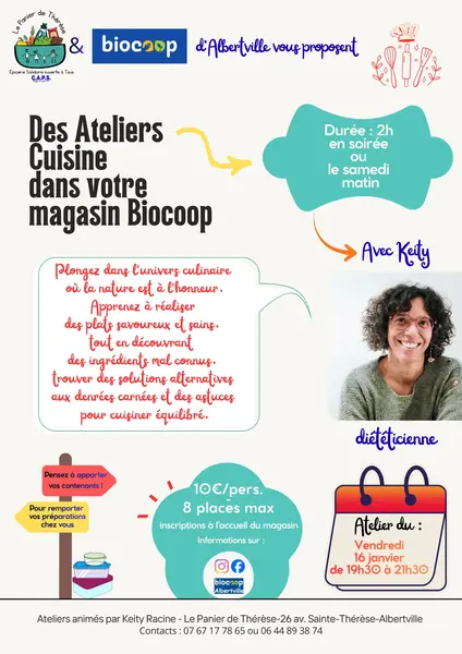 Atelier Cuisine ce Vendredi 13 Mars!